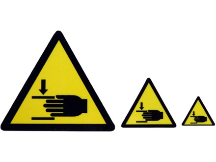 Finger Trap Symbol Warning Labels