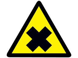 Harmful Hazard Warning Symbol Label