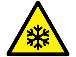 Low Temperature Hazard Warning Symbol Label