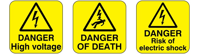 Comical Electrical Warning Stickers - TMT Digital