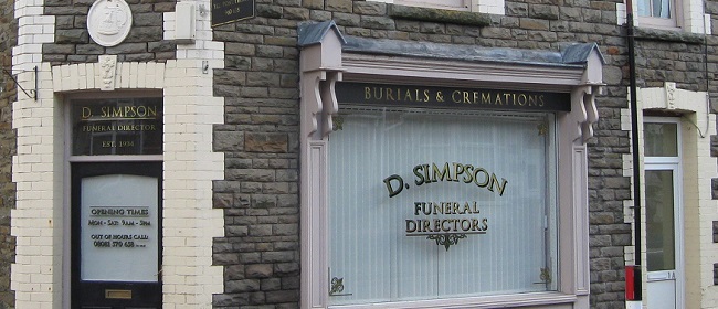 Funeral director's shop