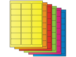 Fluorescent A4 Printer Labels