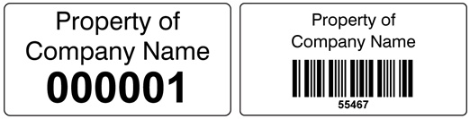 Serial Number & Barcode Asset Labels