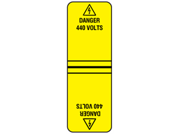 Danger 440 Volts Wrap-Around Cable Label